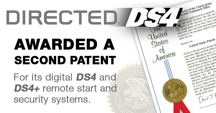 Directed Annouces Awarded Second Patent for Digital DS4 and DS4+ Remote Start/Security Systems